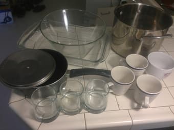 Kitchen items: Pot - glassware - cups 2
