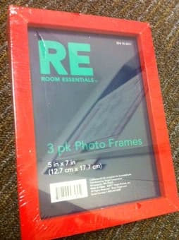 NEW 3 red photo frames 1