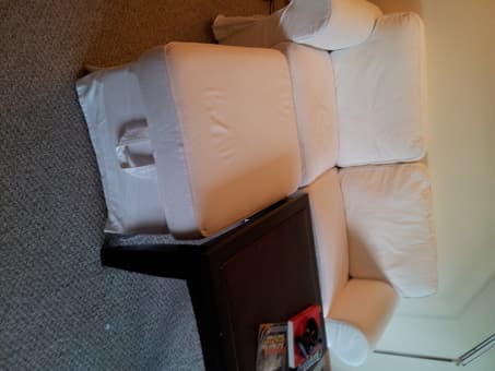 $260 - Ikea sofa with footstool 1
