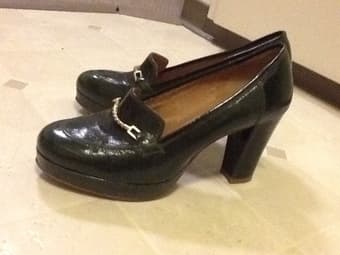 Green Anthropologie heels. Size 6. $20. 2