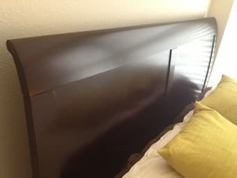 GORGEOUS Dark Oak Queen Bed + Pillow-top Mattress 2