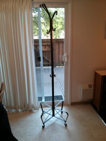 IKEA PORTIS Hat and coat stand, black $15 1