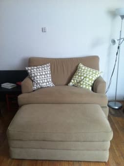 Large comfy chair + ottoman ($350) 1