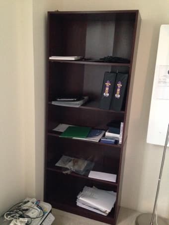 Brown / Cherry 5 shelf bookcase for sale at $65 ONLY!! 1