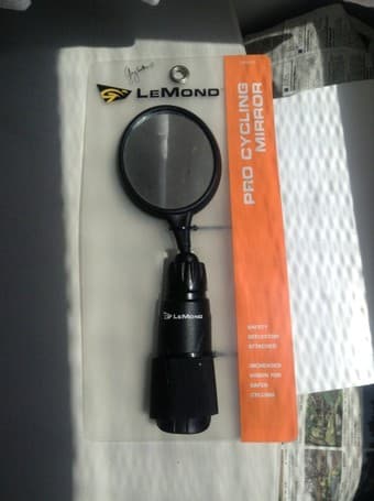 MOVING SALE: bicycle mirror, child carrier on bicycle 1