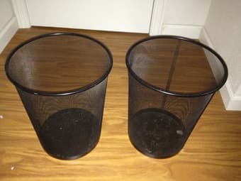 Moving sell: 2 Iron trash bins 1