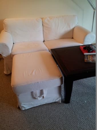 IKEA sofa with footstool $260 O.B.O. 1