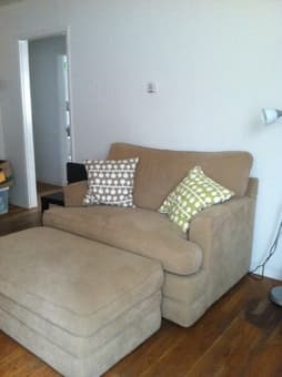 large chair + ottoman $350 1
