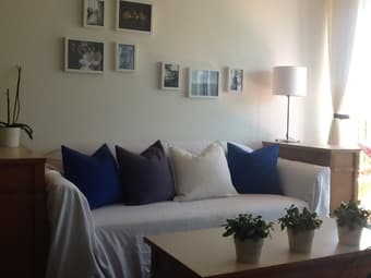WHITE SOFA SLIPCOVER $30 1