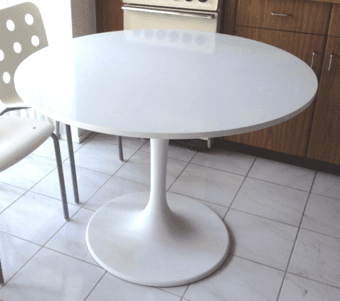 IKEA white dining table 100$ (price negotiable) 1