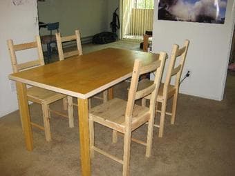 Table and four chairs $60 1