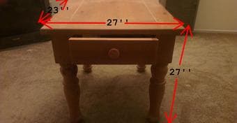 Wooden TV Table with Drawer ($15) 1