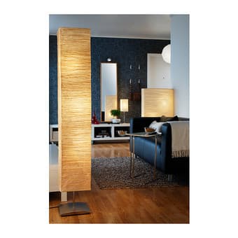 Floor Lamp with Handmade Paper Shade and Lightbulb 1