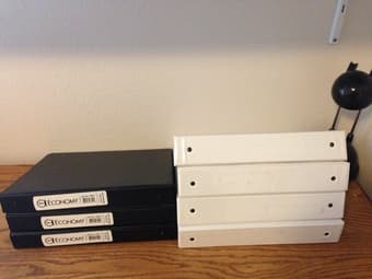 7 binders for $3 1