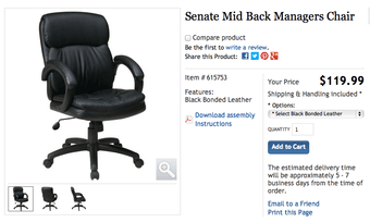 Comfortable Desk Manager's Chair: $60 1