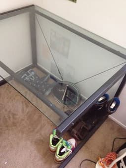 Glass top desk for sale $60 2