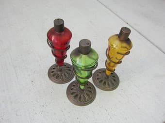 Stainless steel & glass tiki torches (6) - $20 3