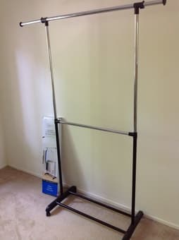 Garment rack plus ikea hangers for $10 1