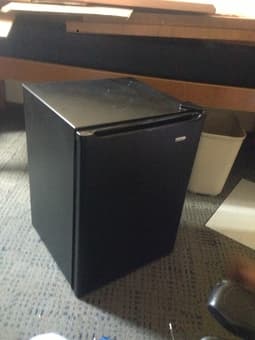mini-fridge and fan for sale 2