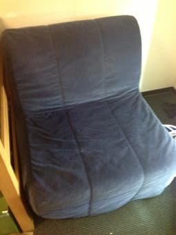 Selling blue armchair that converts to bed for $100 1