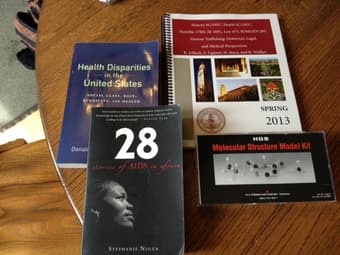 Human Biology books and Chemistry Molecular Structure Model Kit 1