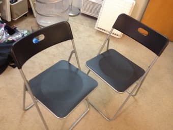 Two Folding Chairs $10 1