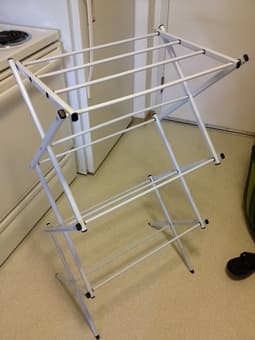 laundry rack, desk lamp, heater 2