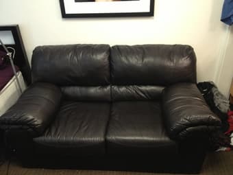 Leather Loveseat Couch 1