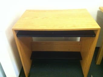 $15 wooden desk with wheels (orig $55) 1