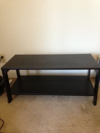 IKEA dining table, tv unit, floor lamp 2