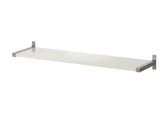 Wall shelf, white with aluminum bracket $15 1