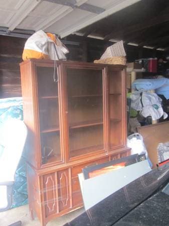 Antique Wood China Cabinet - $100 OBO 1