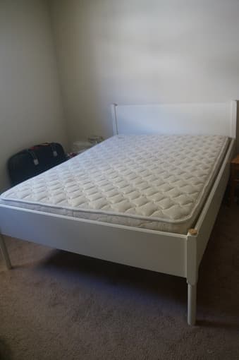 full size bed frame +Matress for sell 1