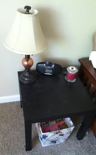 Set of 3 dark wood tables for sale $50 2