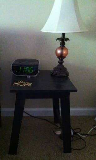 Set of 3 dark wood tables for sale $50 4
