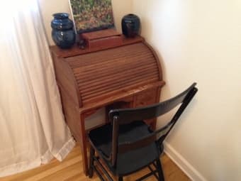 Antique Oak Letter Writing Desk - $75 1