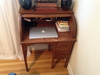 Antique Oak Letter Writing Desk - $75 2
