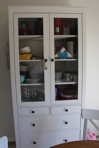 Glass door cabinet $250 1