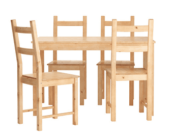 Ikea kitchen table & 4 chairs - $75 1