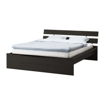 Queen Bed Frame Espresso color, IKEA Hopen, can deliver 1