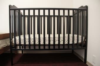 Crib + Mattress + Mattress Pad + 2 Sheets - $80 1