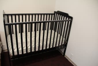 Crib + Mattress + Mattress Pad + 2 Sheets - $80 2