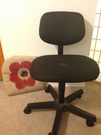Small desk chair and seat cushion - $15 2