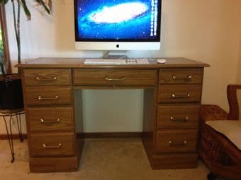Solid wood desk - $15. 2