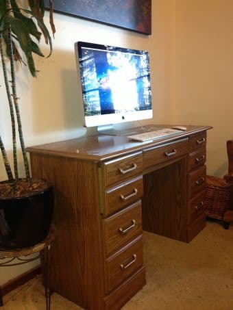 Solid wood desk - $15. 3