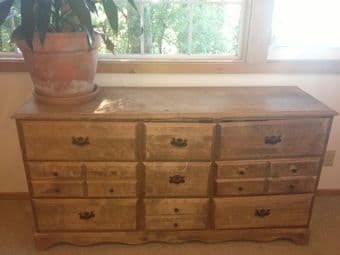 Wooden dresser/hutch - $15 2