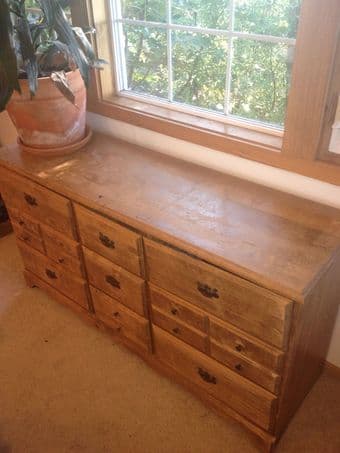 Wooden dresser/hutch - $15 3