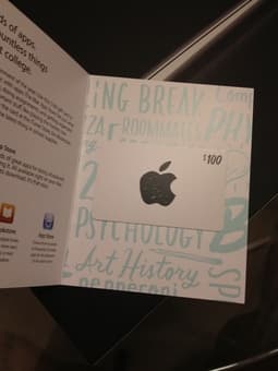 $100 Apple Gift Card iTunes iBookstore App Store. ($90) 1