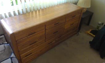 8-drawer chest, solid wood, $120 2