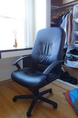 Leather Swivel Desk Chair - $30 1